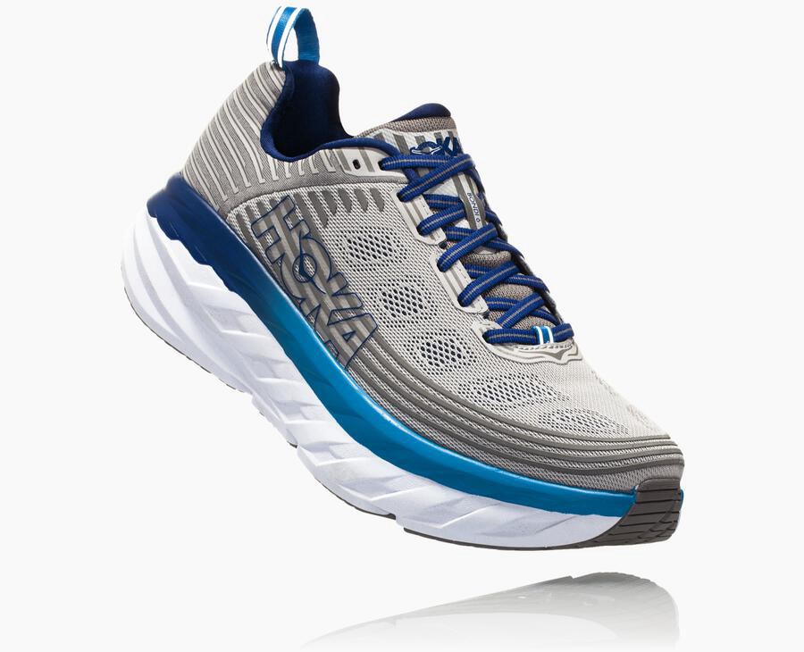 Hoka One One Bondi 6 Löparskor Herr - Grå - IBHME-8094